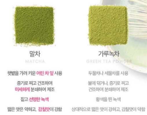 말차와 가루녹차